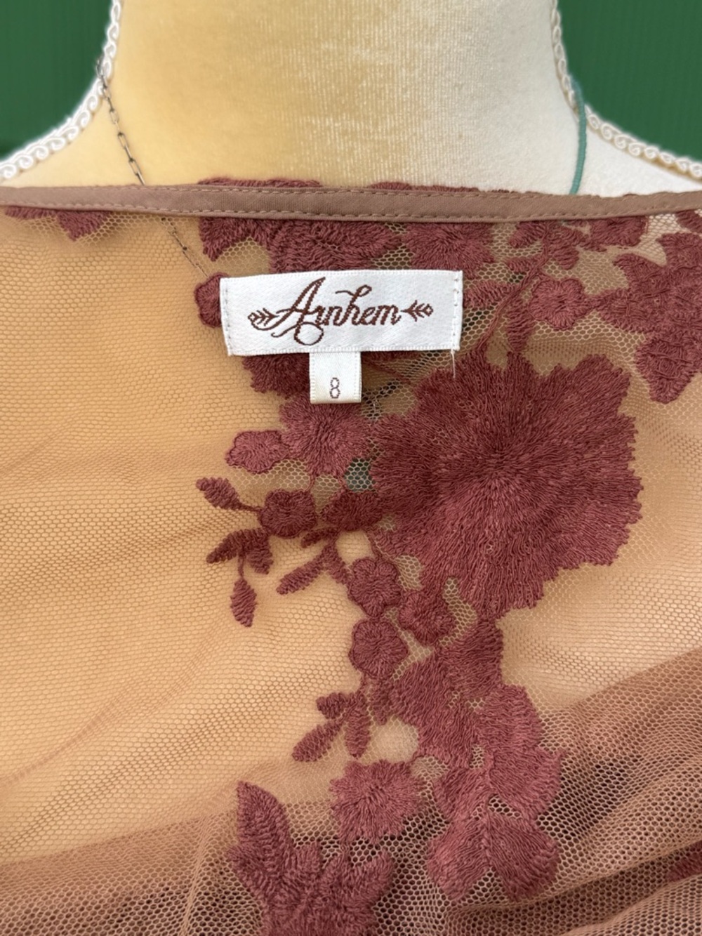 Arnhem Sheer Dusty Rose Lace Maxi Duster Cover-Up - Picture 13 of 15